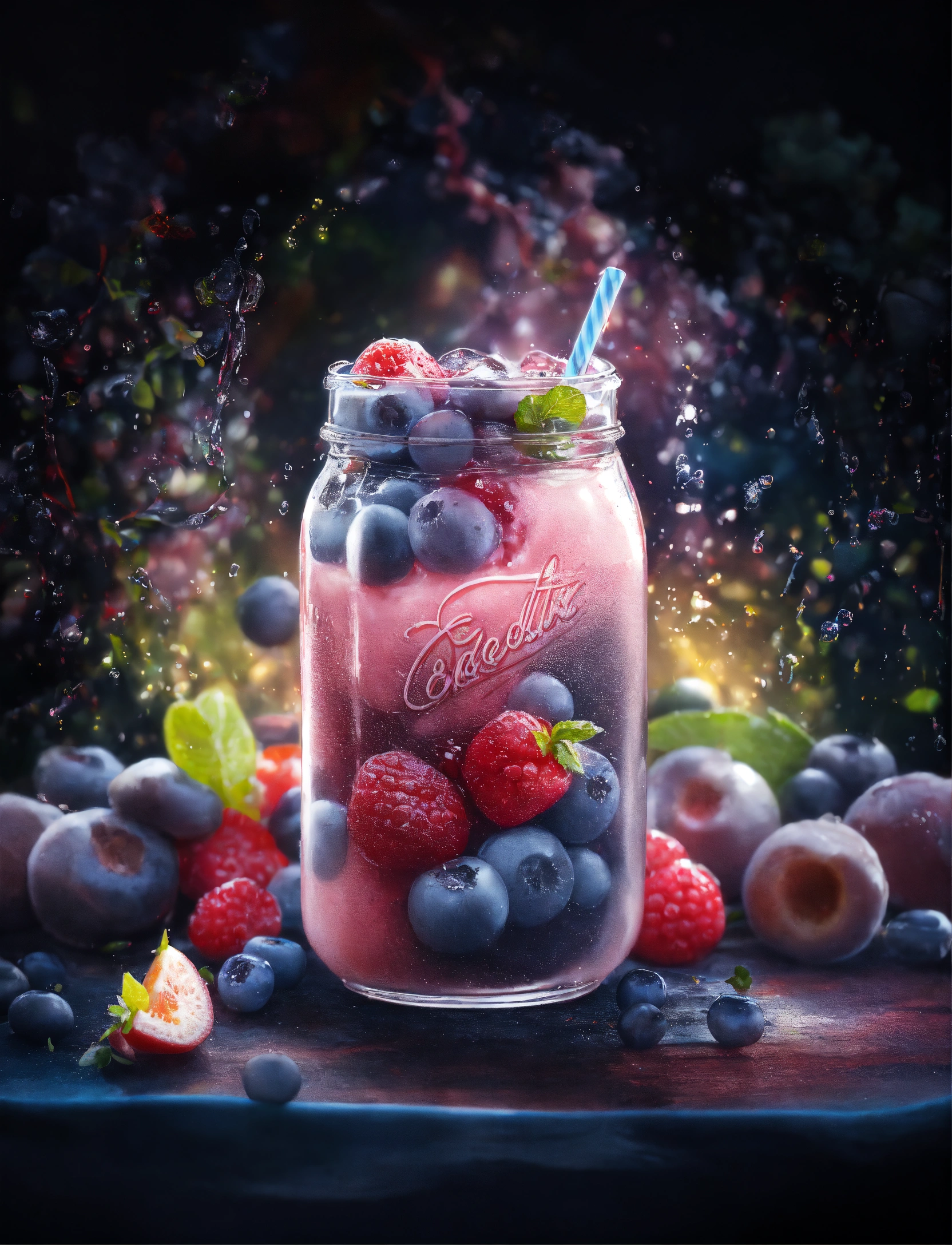 magic smoothie photorealistic image